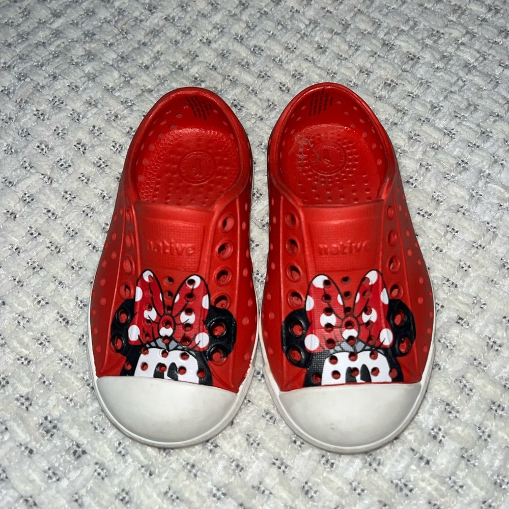Red Minnie Mouse Native Shoes